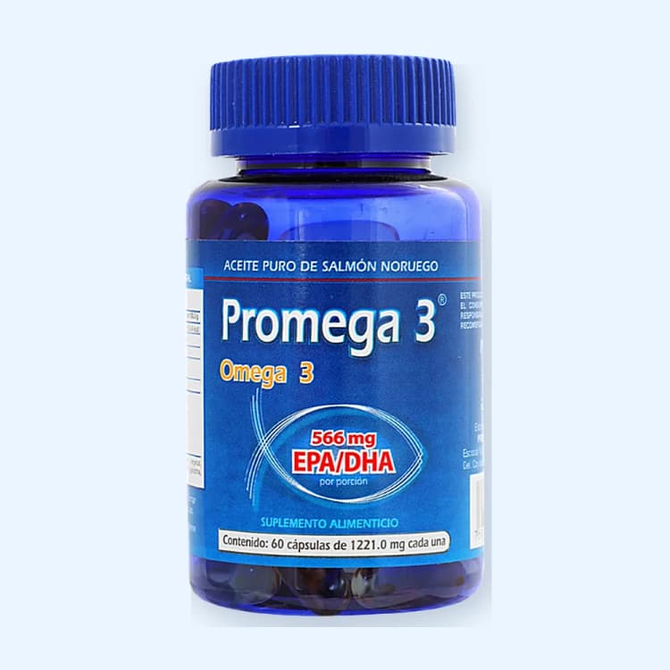 Promega 3 (Omega-3) 60 cápsulas (Ácidos grasos omega-3 (EPA y DHA)) — Farmacia Clivi