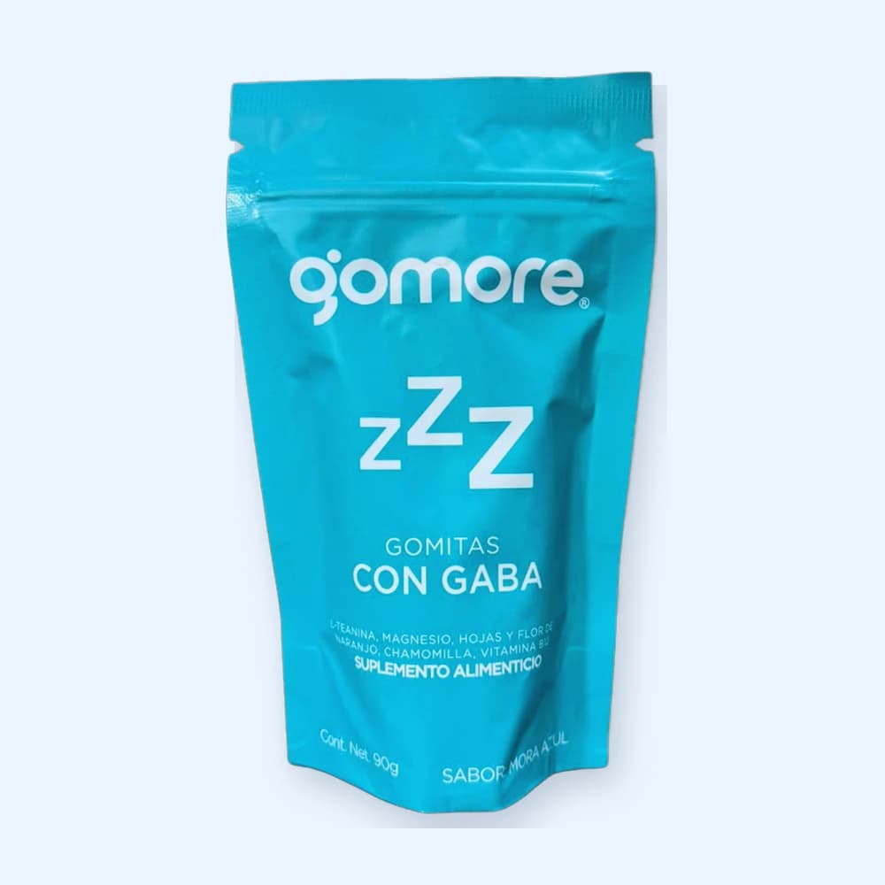 GoMore ZZZ Gomitas con GABA 2 bolsas de 30 gomitas (GABA, L-teanina, magnesio, flor de naranjo, manzanilla y vitamina B6) — Farmacia Clivi